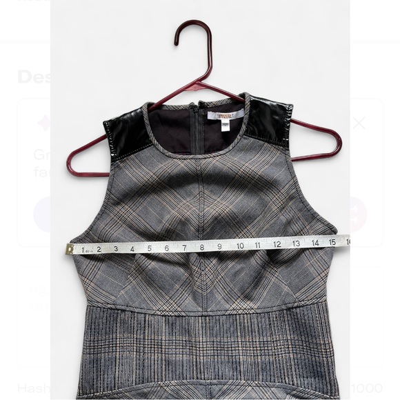 DEREK LAM 10 CROSBY Plaid Fit & Flare Mini Preppy Gray Dress size 2 - Picture 9 of 11